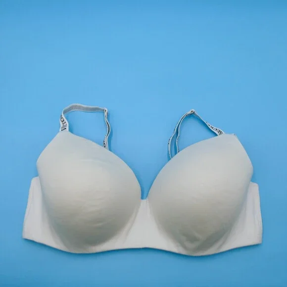 Victorias Secret T-shirt Bra 40DD White Lightly Lined Wireless Padded Lingerie - Picture 1 of 10